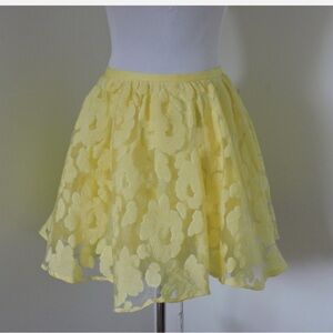 Papaya Sunny Yellow Floral Skater Skirt